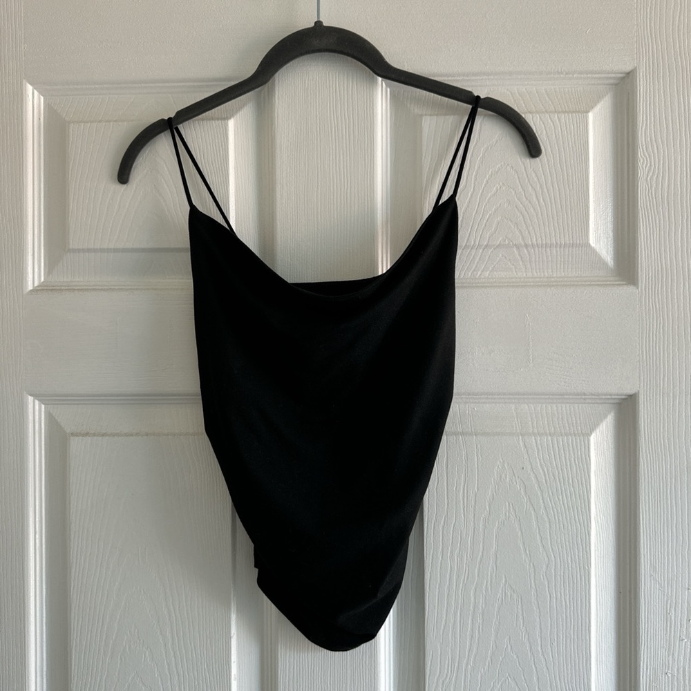 WITHJEAN black draped tank top size s